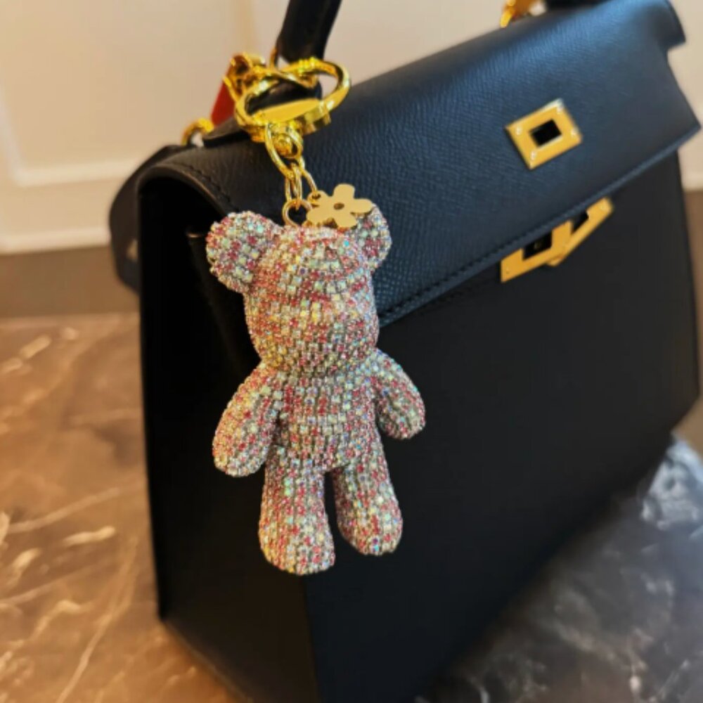 NWT TWINKLE PINK TEDDY LUX PURSE CHARM
